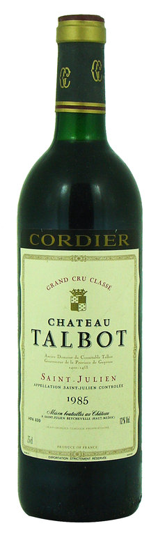 Talbot chateau Saint-Julien grand cru classe 1985.