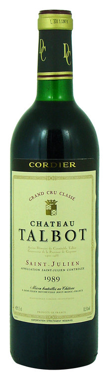 Talbot chateau Saint-Julien grand cru classe 1989.
